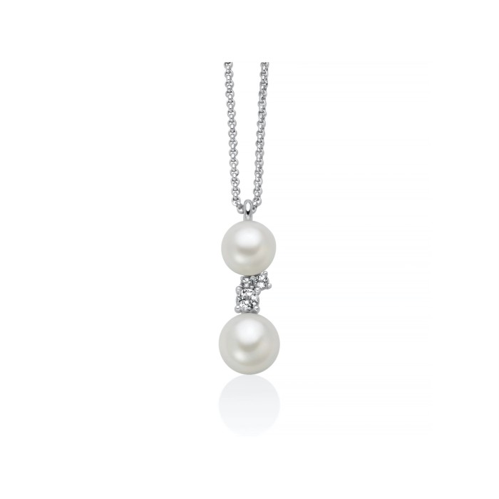 Collana MILUNA Andromeda in argento 925 perle e topazi PCL6796
