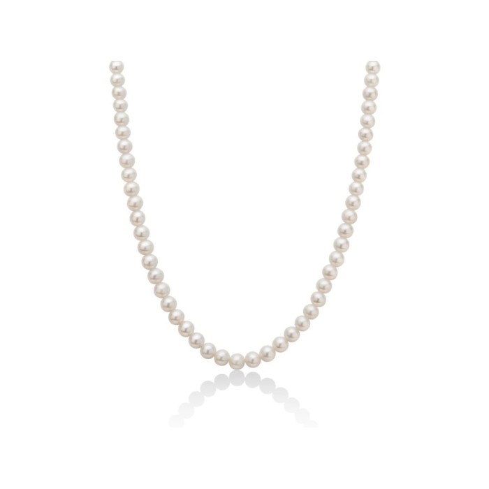 Collana filo di perle MILUNA in oro bianco 18Kt e perle Ø 5,5-6 PCL4197V