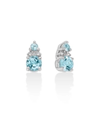 Orecchini MILUNA Gemma Del Cielo in oro bianco 9kT e diamanti Erd2817x