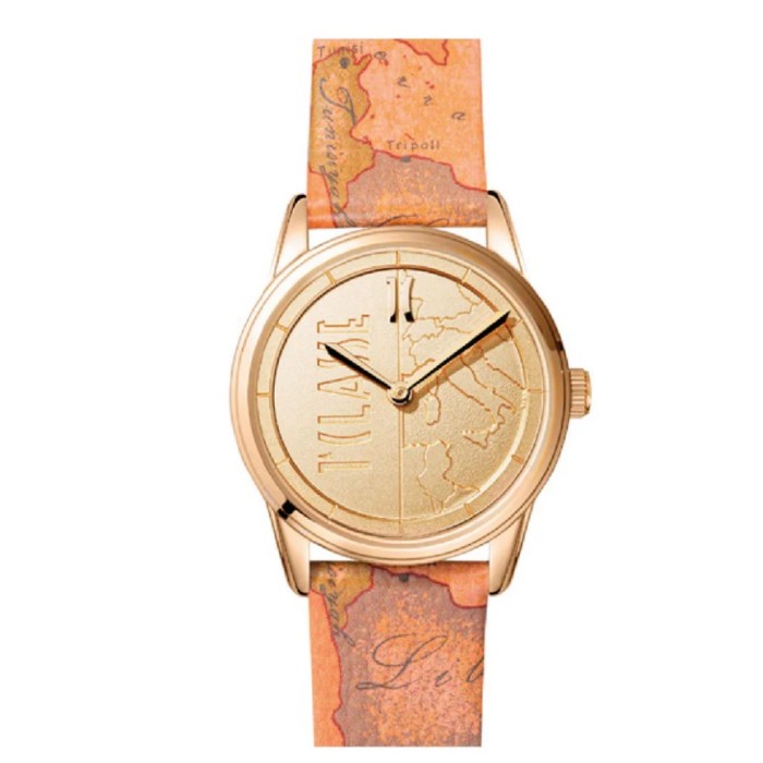 Orologio ALVIERO MARTINI 1700579 Gold con cinturino in pelle