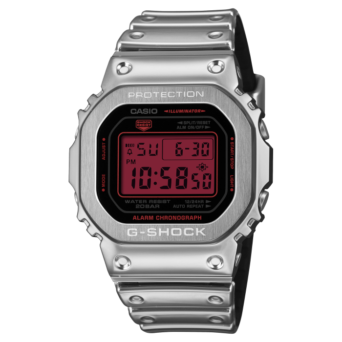 Orologio CASIO G-Shock GM-5600YRA-8ER Black/Red cinturino in silicone Silver