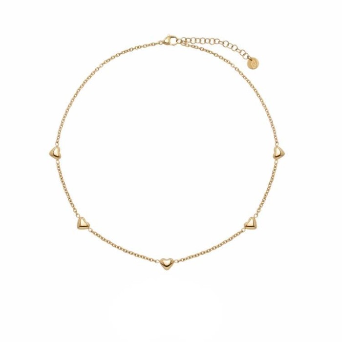 Collana LIU-JO jewelry in acciaio dorato con 5 cuori LJ3194