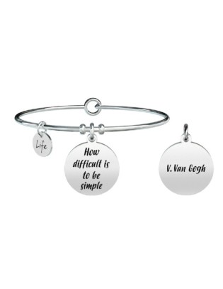 Bracciale KIDULT PHILOSOPHY in acciaio 316L - 731302 How difficult is to be..