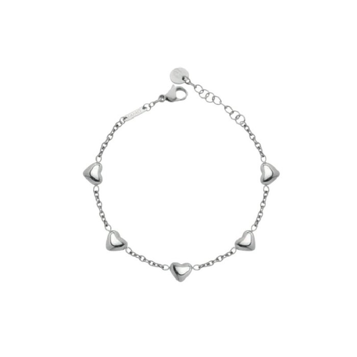 Bracciale LIU-JO jewelry in acciaio con 5 cuori LJ3191
