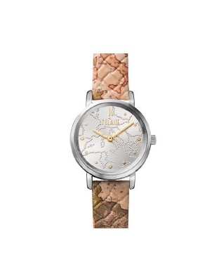 Orologio ALVIERO MARTINI 1700572 Silver con cinturino in pelle