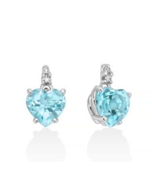 Orecchini MILUNA Gemma Del Cielo in oro bianco 9kt e diamanti ERD2815X