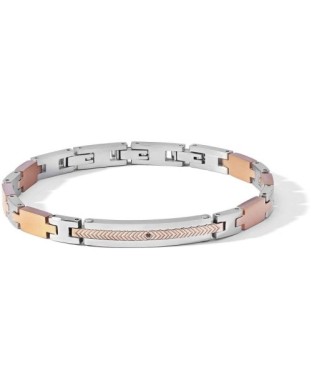 Bracciale COMETE GIOIELLI Uomo Faces UBR 1181  in acciaio pvd rosato