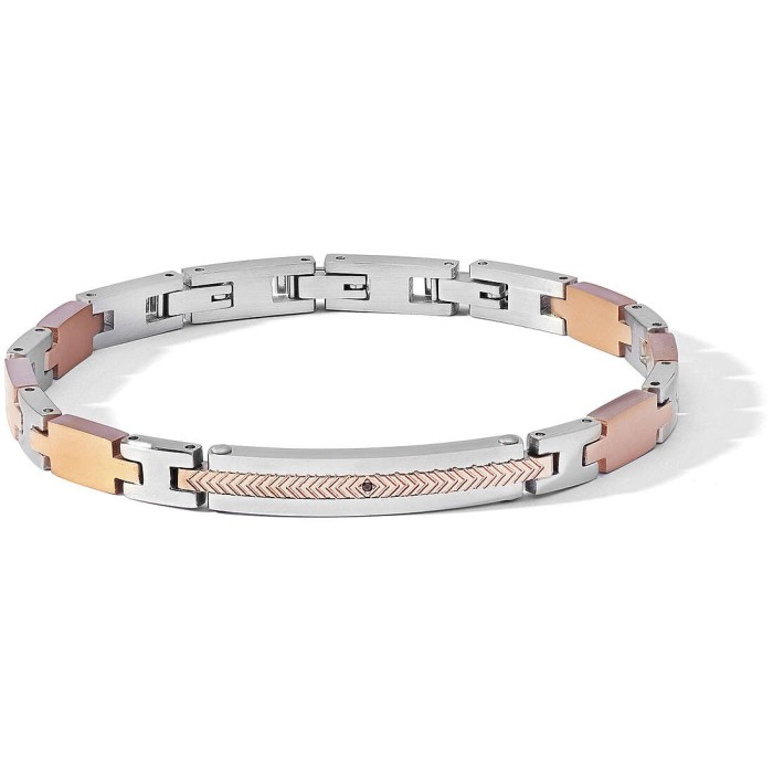 Bracciale COMETE GIOIELLI Uomo Faces UBR 1181  in acciaio pvd rosato