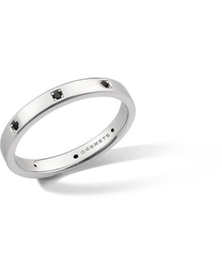 Anello COMETE GIOIELLI Uomo We Are UAN132M11 in argento 925 e cristalli neri Misura 11