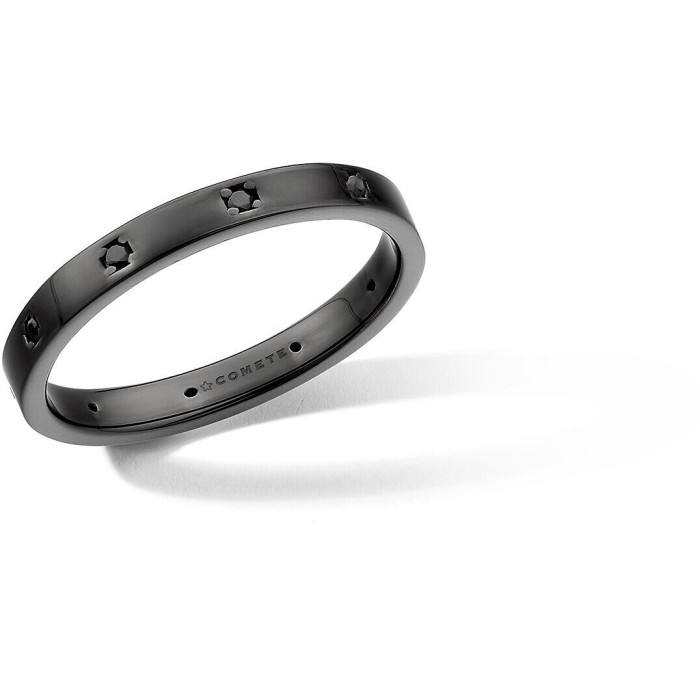 Anello COMETE GIOIELLI Uomo We Are UAN131M18 in argento 925 pvd rutenio e cristalli neri Misura 18
