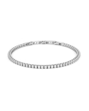 Bracciale tennis COMETE GIOIELLI Uomo UBR 1296 in acciaio con cristalli bianchi