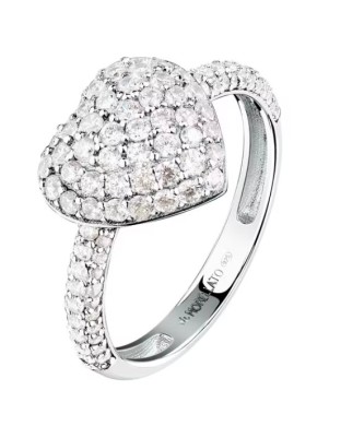 Anello MORELLATO Nobile SAZK030-14 in argento 925 con  cristalli a forma di Cuore Misura 14
