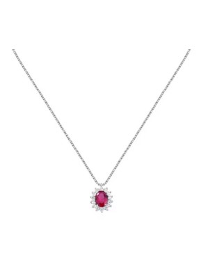 Collana girocollo MORELLATO Duchessa SAIW281 in argento 925  con pendente Princess rosso