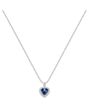 Collana girocollo MORELLATO Nobile SAVB03 in argento 925 con pendente Cuore blu