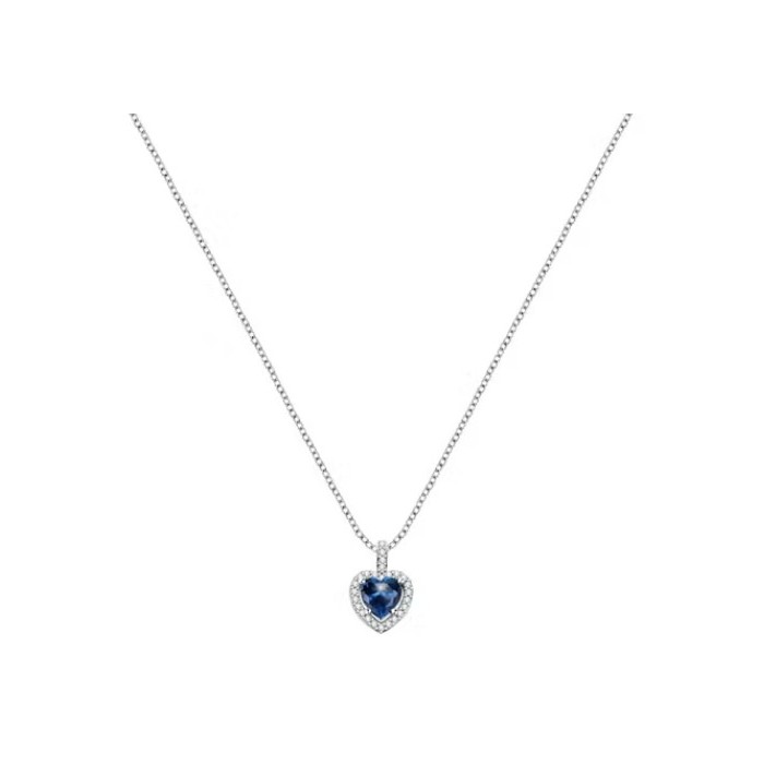 Collana girocollo MORELLATO Nobile SAVB03 in argento 925 con pendente Cuore blu