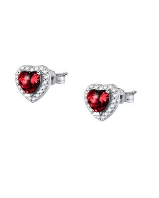 Orecchini MORELLATO Nobile SAIW135 in argento 925 con Cuore rosso