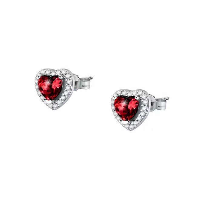 Orecchini MORELLATO Nobile SAIW135 in argento 925 con Cuore rosso