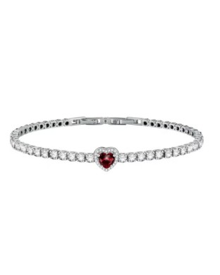 Bracciale tennis MORELLATO Nobile SAVB21 in argento 925 con centrale Cuore rosso