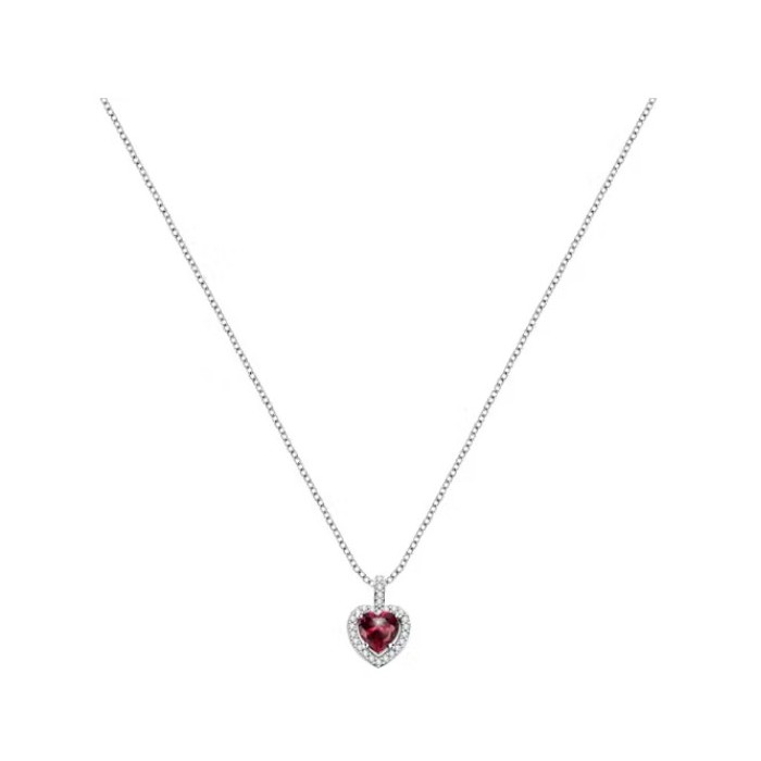 Collana girocollo MORELLATO Nobile SAVB04 in argento 925 con pendente Cuore rosso