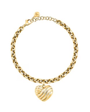 Bracciale MORELLATO Battito SAZQ04 in acciaio dorato con charm Cuore