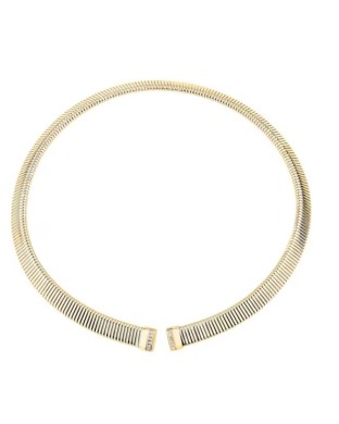 Collana girocollo MORELLATO Onda SAZP01 in acciaio dorato con cristalli