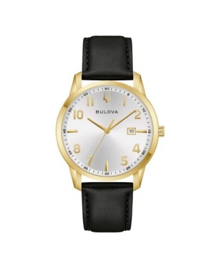 Orologio BULOVA Sutton Classic 97B238 cinturino in pelle nero quadrante argento