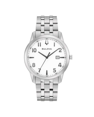 Orologio BULOVA Sutton Classic 96B474 cinturino in acciaio quadrante bianco
