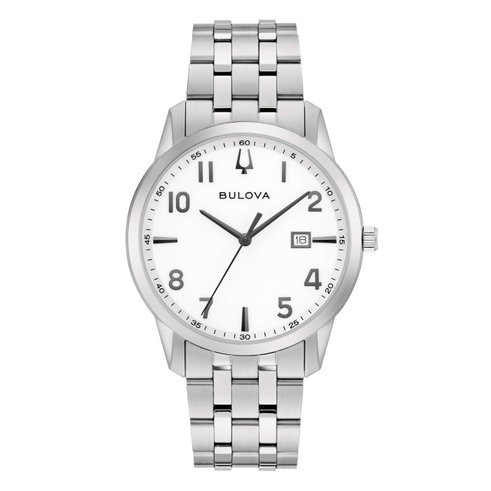 Orologio BULOVA Sutton Classic 96B474 cinturino in acciaio quadrante bianco