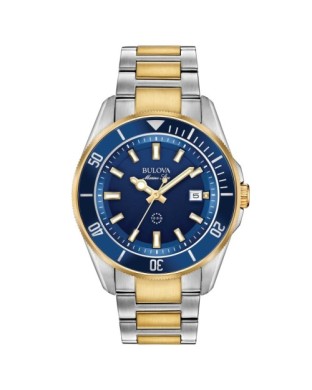 Orologio BULOVA Marine Star Sport 98B334 cinturino in acciaio bicolore quadrante blu