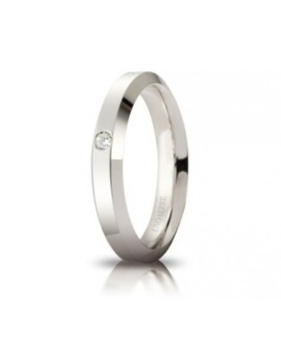 Fede UNOAERRE Fedi Brillanti Promesse Hydra in oro bianco con diamante