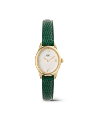 Orologio DANIEL WELLINGTON Ophelia Mini Green Lizard White Guilloché Gold DW00100892