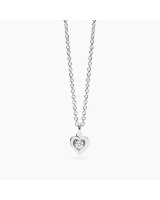 Girocollo con ciondolo cuore MABINA My Diamond 553810 in argento 925 e diamante lab-grown 0,06 carati