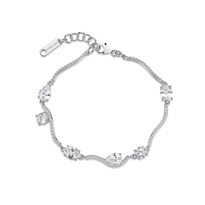 Bracciale semi rigido BROSWAY FANCY in argento 925 e cristalli bianchi FIW183
