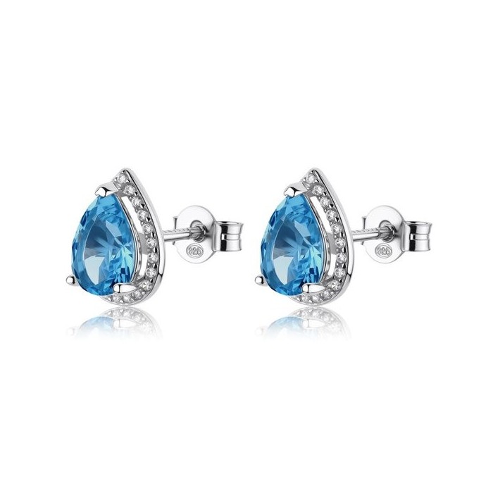 Orecchini BROSWAY FANCY in argento 925 e cristalli light sapphire FCL136