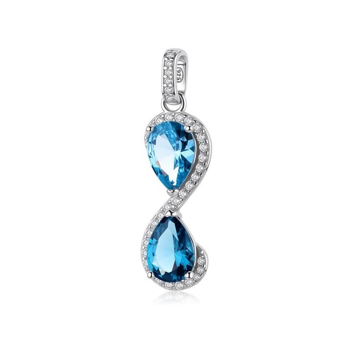 Charm BROSWAY FANCY in argento 925 e cristalli light sapphire FCL132