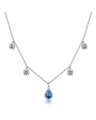 Collana girocollo BROSWAY FANCY in argento 925 e cristalli light sapphire FCL133