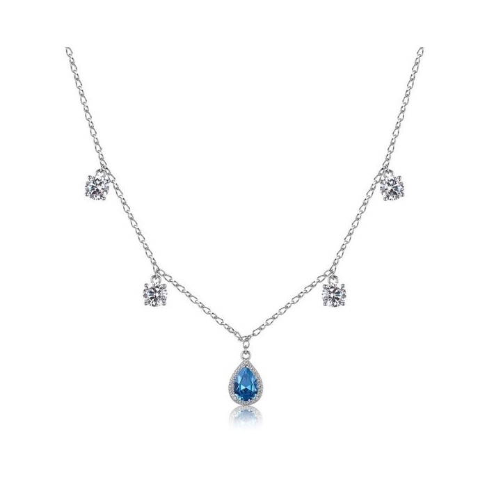 Collana girocollo BROSWAY FANCY in argento 925 e cristalli light sapphire FCL133
