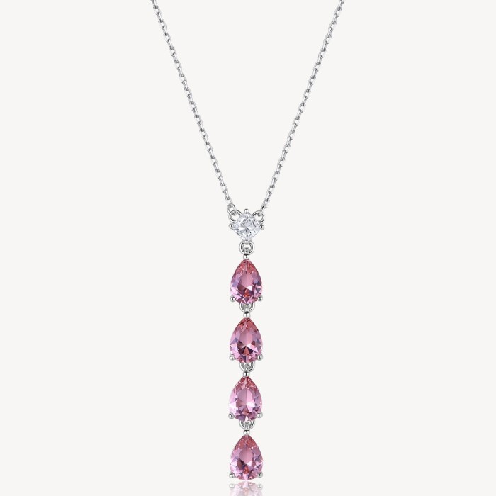 Collana girocollo BROSWAY FANCY in argento 925 cristalli bianchi e vintage rose FTP04