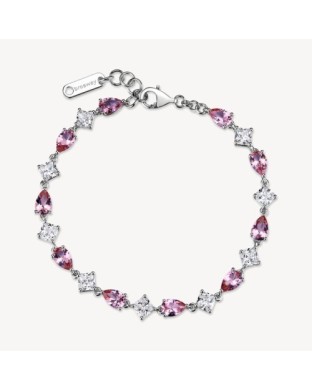 Bracciale BROSWAY FANCY in argento 925 cristalli bianchi e vintage rose FTP08