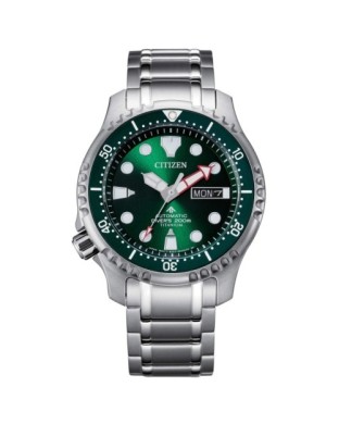 Orologio CITIZEN Diver's Automatic 200 mt Super Titanio NY0100-50X Green con cinturino in titanio