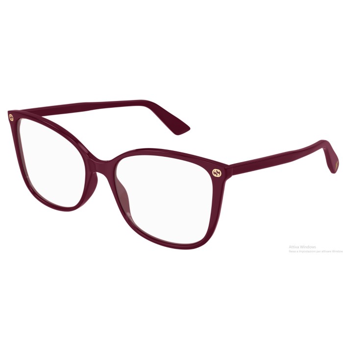 Occhiali montatura da vista GUCCI GG0026O 012 Burgundy 53