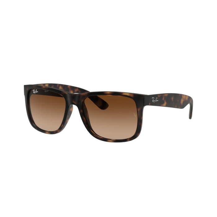 Occhiali sole RAY-BAN Justin RB4165 710/13 51 Rubber Light Havana Brown Gradient Dark Brown