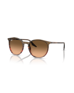 Occhiali sole RAY-BAN RB2204 13953B 51 Striped Brown Gradient Red Bianco UV400 H2F Rosa