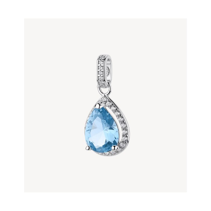 Charm BROSWAY FANCY in argento 925 e cristalli light sapphire FCL131