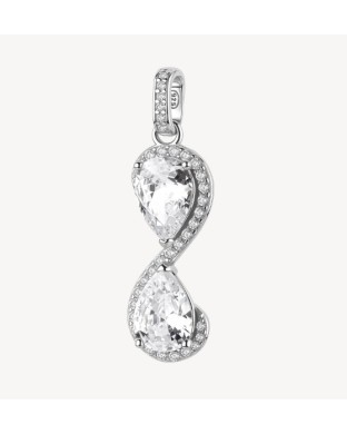 Charm BROSWAY FANCY in argento 925 e cristalli bianchi FIW180