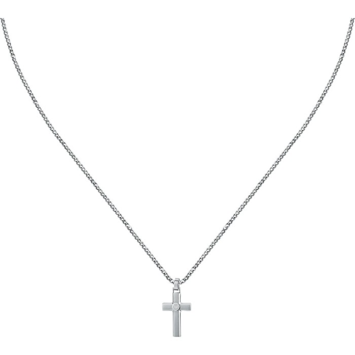 Collana Uomo SECTOR Spirit SZQ30 in acciaio con pendente croce