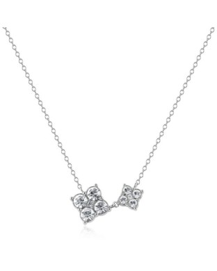 Collana girocollo S'AGAPO Gleam SLA04  in acciaio 316L con cristalli centrali