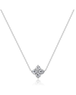 Collana girocollo S'AGAPO Gleam SLA03  in acciaio 316L con cristalli centrali