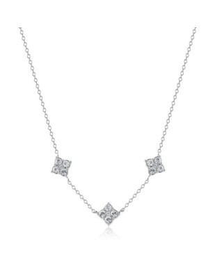 Collana girocollo S'AGAPO Gleam SLA05  in acciaio 316L con cristalli centrali