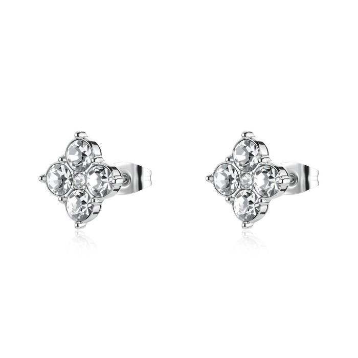 Orecchini S'AGAPO Gleam SLA21  in acciaio 316L con cristalli